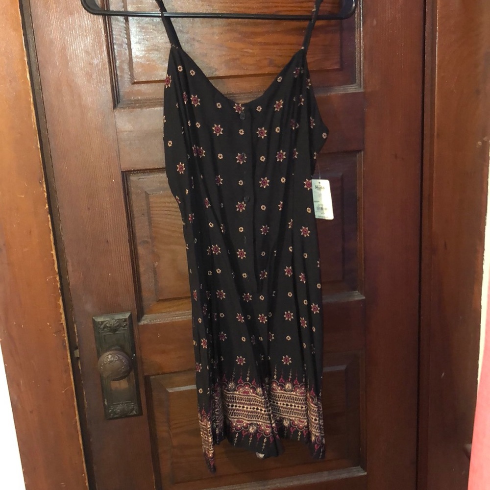 black patterned romper